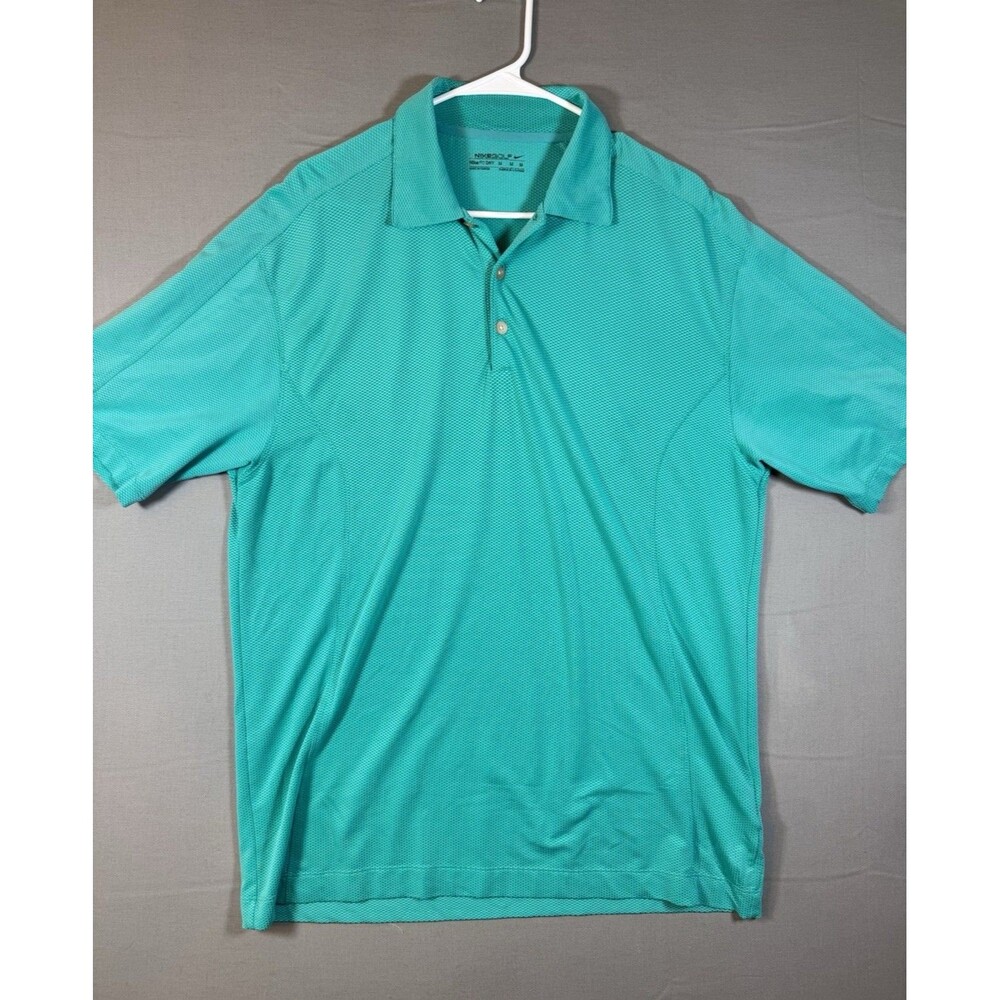 Nike Golf Dri-FIT Men's Teal Solid Short Sleeve Polo Shirt Size M